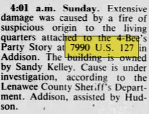 Barneys Service and Motel (4-Bees Party Store) - Jun 29 1981 Article